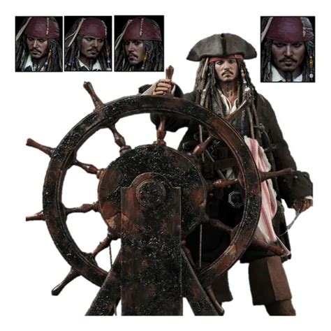 Action Figure Jack Sparrow Boneco Piratas Do Caribe Hot Toys Frete grátis