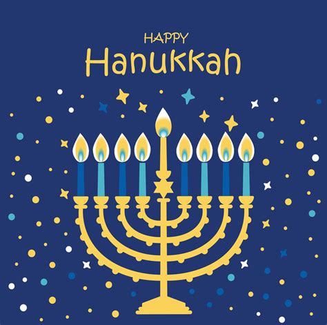 Jewish Holiday Hanukkah Greeting Card Traditional Chanukah Symbols