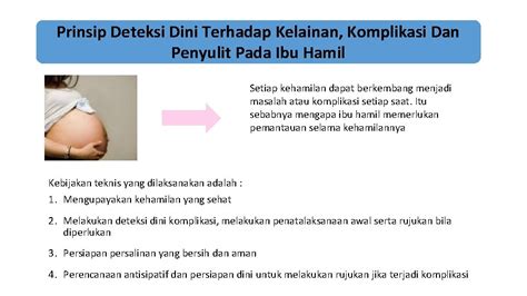 Deteksi Dini Kehamilan Komplikasi Dan Penyulit Masa Kehamilan