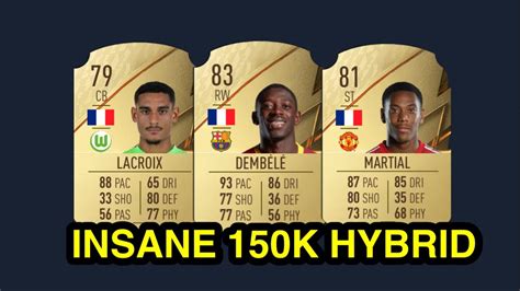 INSANE 150K HYBRID SQUAD BUILDER IN FIFA 22 FT LACROIX DEMBELE