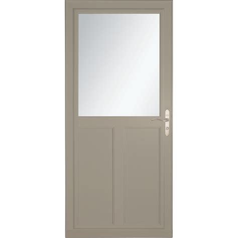 Larson Tradewinds Selection 36 In X 81 In Sandstone Aluminum Reversible Hinge Storm Door High