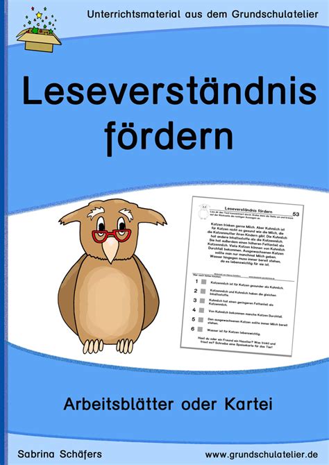 Leseverständnis fördern 60 Arbeitsblätter Arbeitsblätter