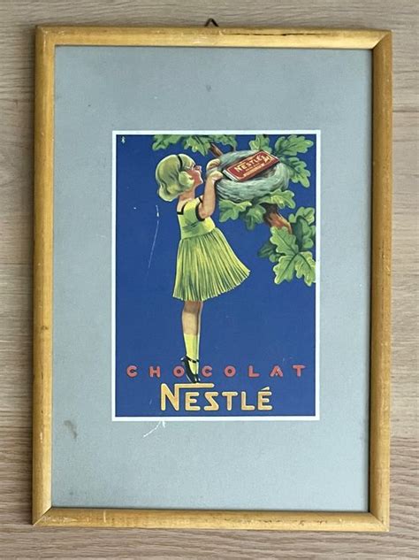 Chocolat Nestlé Alte Werbekarton Ancien carton réclame Kaufen auf