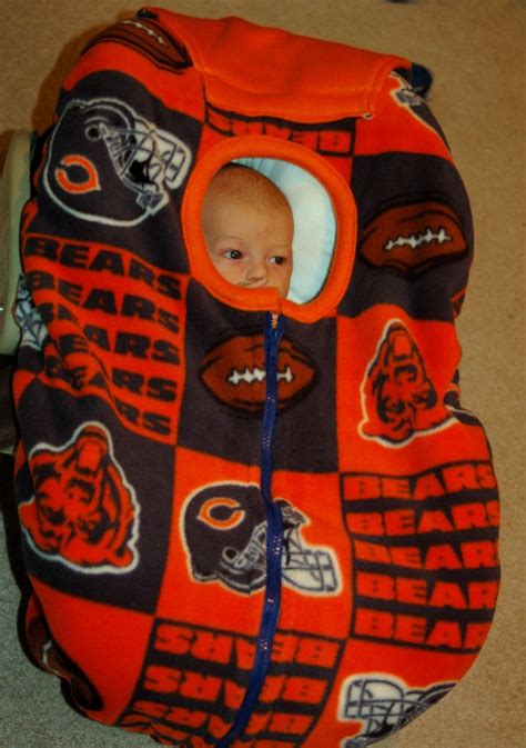 Chicago Bears baby car seat cover by reelstitch on Etsy