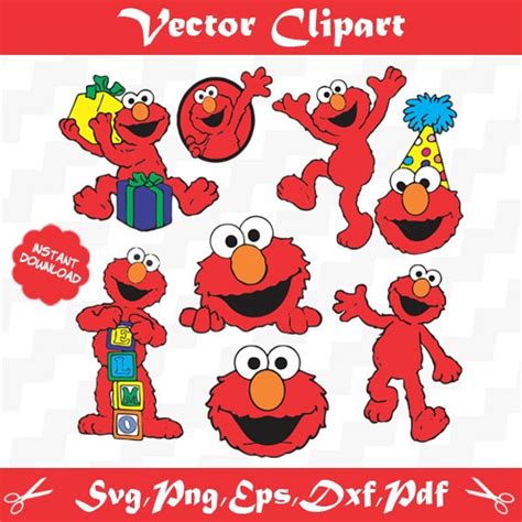 Elmo Vector Svg Cutting File Sesame Street Svg File Svg For