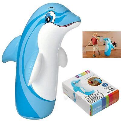 INTEX 3D Bop Bag Dolphin Inflatable Blow Up Punching Bag Toy Gift