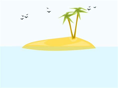 Clipart - tropical island