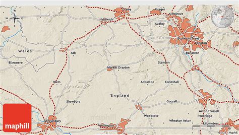 Shaded Relief 3d Map Of Kidsgrove
