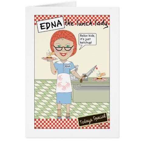 Lunch Lady Greeting Card Zazzle