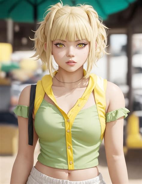 Premium Ai Image A Highly Realistic Fullbody Pinup Style Photo Of Himiko Toga