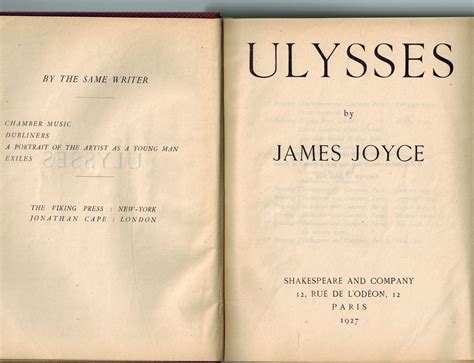 BIBLIO | Ulysses by Joyce, James | Hardcover | 1927 | Shakespeare and ...