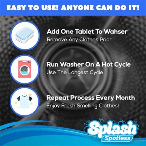 Splash Spotless Washing Machine Cleaner For He Front Load And Top Load Washers Ebay