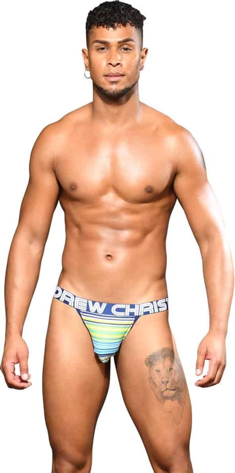 Andrew Christian Mesh Stripe Jock W Almost Naked Maat L Heren