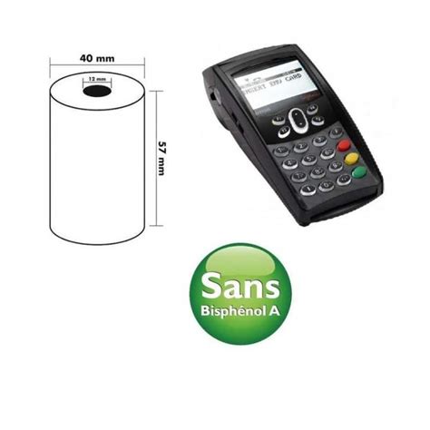 Bobines De Papier Thermique Pour Terminal Carte Bancaire Tpe X Mm