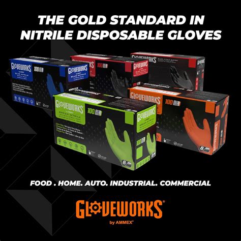 Gloveworks Hd Orange Nitrile Industrial Disposable Gloves 8 Mil Latex