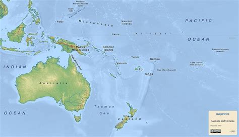 Free Maps of Australia and Oceania | Mapswire