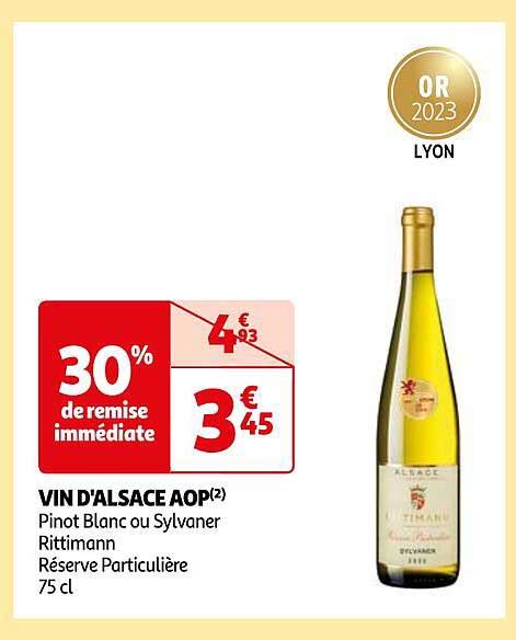 Promo Vin D Alsace Aop Chez Auchan Icatalogue Fr