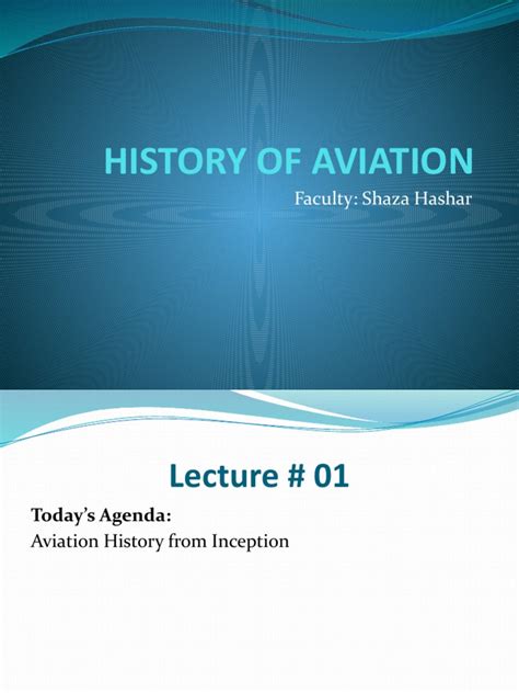 1 History of Aviation | PDF | Aviation | Airplane