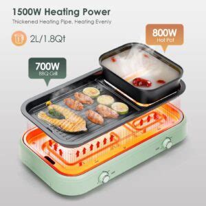Electric Hot Pot With Grill In Multi Function Barbecue Shabu Hot Pot Independent Dual