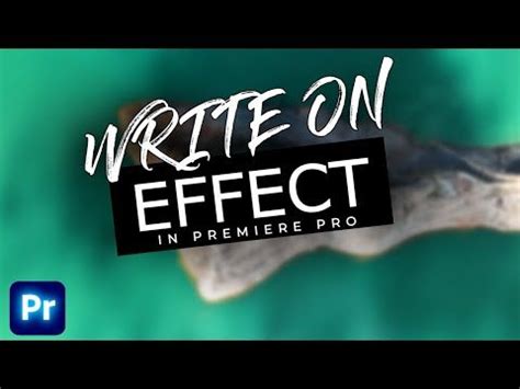 Write On Handwriting Text Effect Premiere Pro Tutorial YouTube