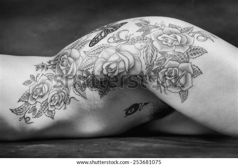 Black White Naked Woman Body Scape Stock Photo 253681075 Shutterstock