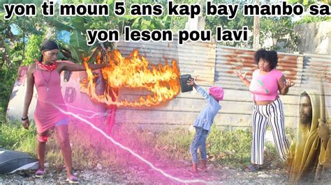 yon ti moun 5 ans kap fè manbo sa mache sou 13 li poul pa pile 14