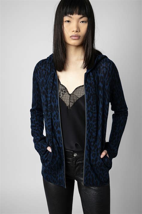 Cardigan Cassy Cachemire Leo Cardigan Blu Donna Zadig Voltaire