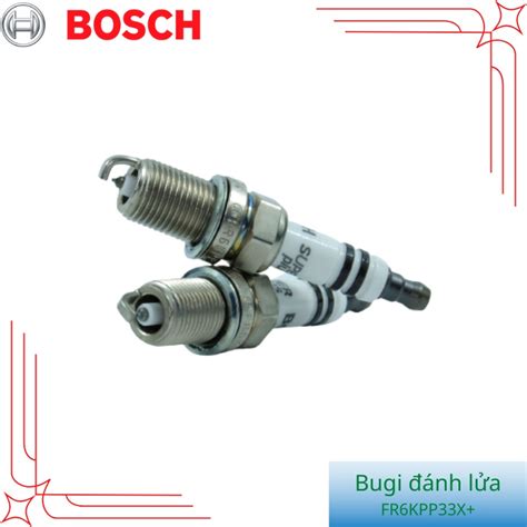 Bugi đánh lửa BOSCH FR6KPP33X+ chân ngắn, điện cực bạch kim kép (Double ...