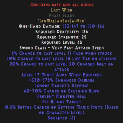 Buy D2r Unmade Last Wish Phase Blade Diablo 2 Resurrected D2r Item