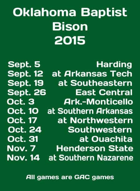 OSN Football Preview 2015: Oklahoma Baptist Bison