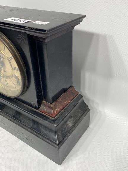 Antique Cast Iron Mantel Clock Dixon S Auction At Crumpton