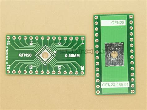 QFN28 0.65mm SMD Adapter PCB [5449] : Sunrom Electronics