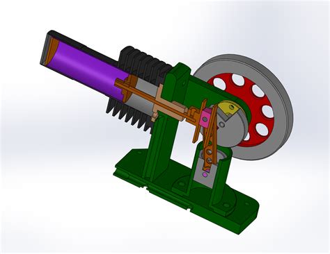 Diseño en CAD Motor Stirling horizontal