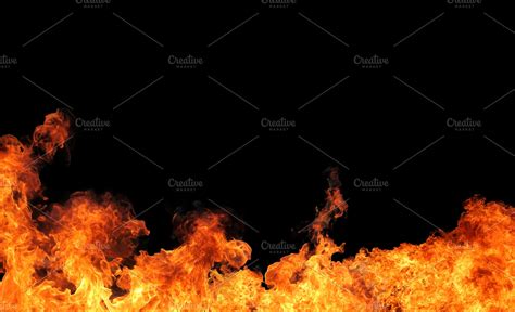 Fire Flame On Black Background High Quality Nature Stock Photos