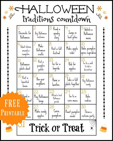 Halloween Traditions Printable - Create Craft Love