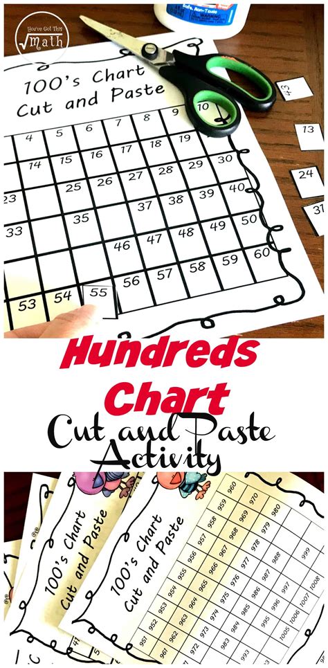 5 FREE Hundreds Chart with Missing Numbers - Cut and Paste Activities