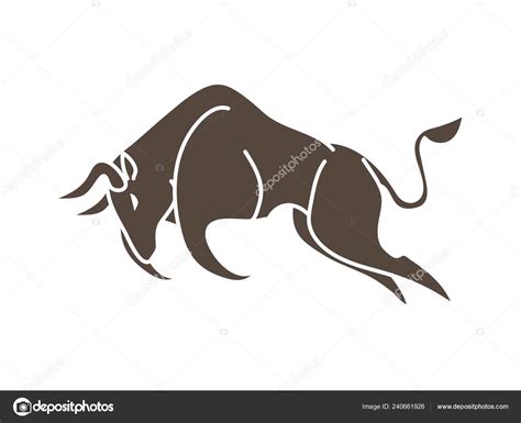 Charging Bull Silhouette