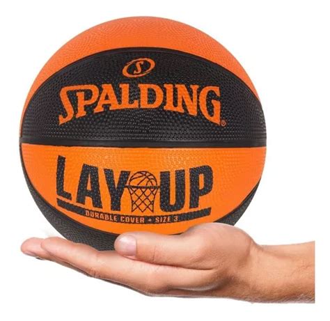 Mini Bola De Basquete Spalding Lay Up Borracha Parcelamento Sem Juros