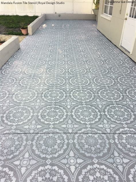 Concrete Patio Stencils - home made patio