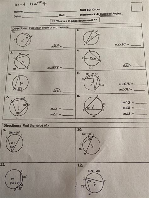 Lesson 5 - Inscribed Angles