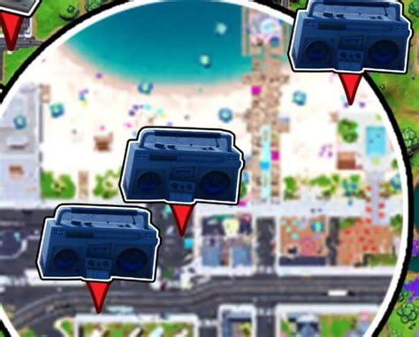 Fortnite Where To Place Boomboxes In Believer Beach Fortnite Insider