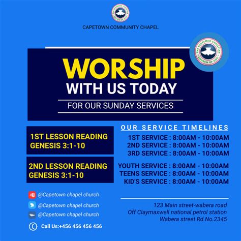 worship with us today flyer design template | PosterMyWall