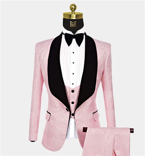 Men dark pink suit - dusty rose pink slim fit tuxedo - double breasted ...