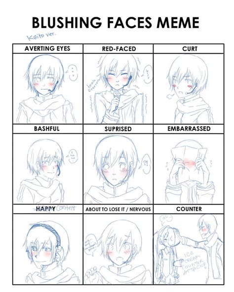 Blushing Face Meme By Deisucomunikeishion On Deviantart