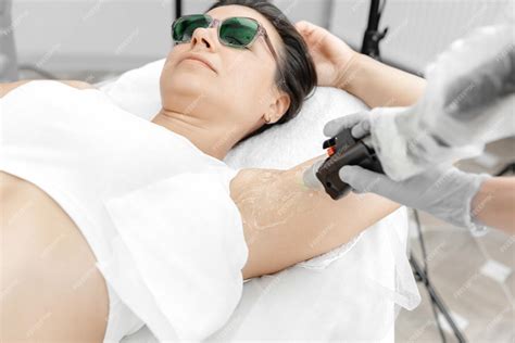 Premium Photo Laser Hair Removal Process Woman During Laser Hair