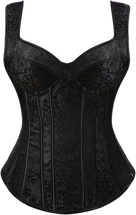 Josamogre Corsetto Bustino Sposa Cerniera Tracolla Fiori Sexy Lingerie