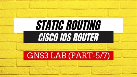 Part 5 7 GNS3 Lab Static Routing Configuration GNS3 Cisco IOS