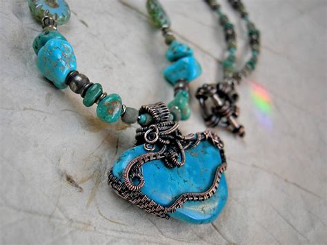 Caribbean Blue Turquoise Necklace Jewelry Making Journal