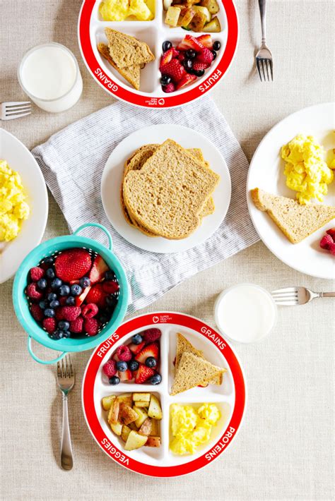 healthy balanced breakfast  myplate healthy ideas  kids