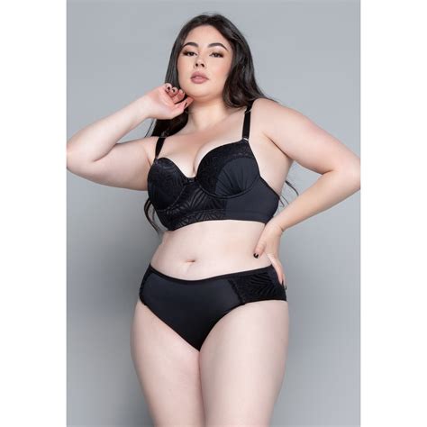 Conjunto De Lingerie Plus Size Vekyo Suti Refor Ado Bojo Calcinha